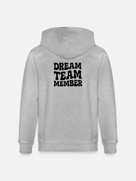 Dream Team Member groovy Seventies Logo - Stanley/Stella CULTIVATOR  Unisex Organic Hooded Jacket - heather grey