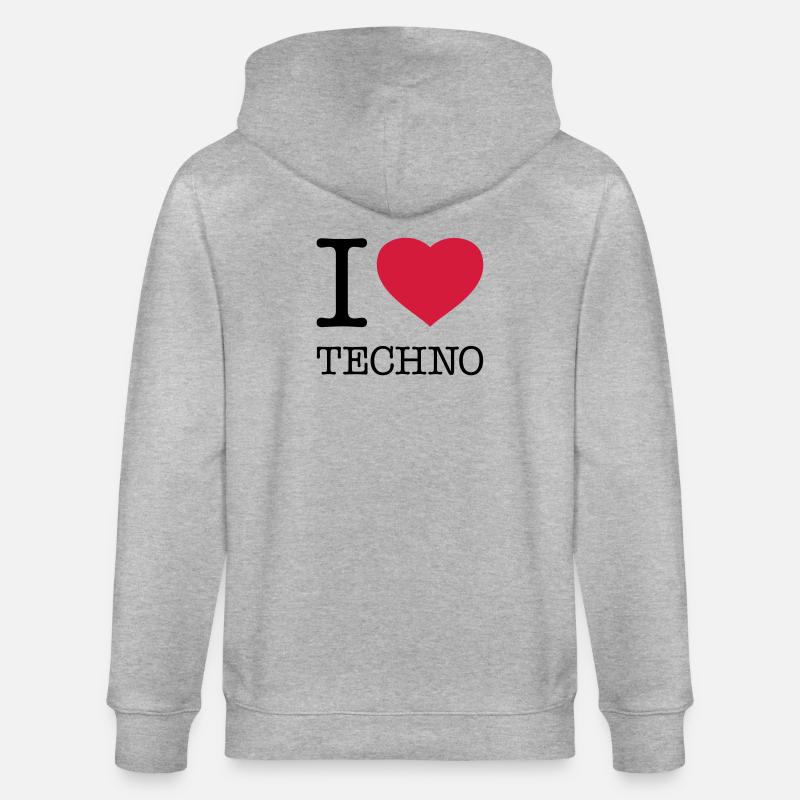 J’ADORE LA TECHNO - Veste à capuche bio CULTIVATOR Stanley/Stella Unisexe - gris chiné