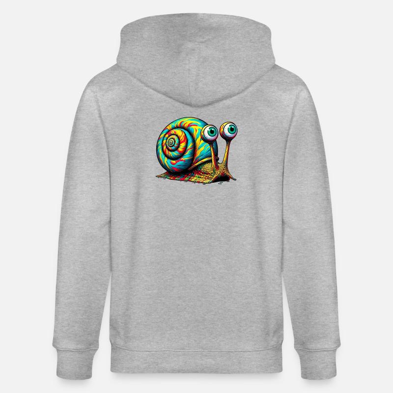 Escargot - Veste à capuche bio CULTIVATOR Stanley/Stella Unisexe - gris chiné