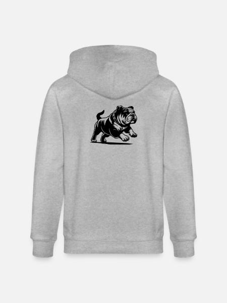 Bouledogue anglais - Veste à capuche bio CULTIVATOR Stanley/Stella Unisexe - gris chiné