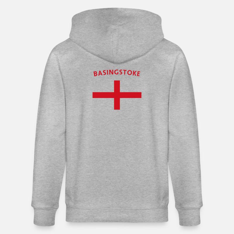 Emblème de Basingstoke Badge rétro - Veste à capuche bio CULTIVATOR Stanley/Stella Unisexe - gris chiné