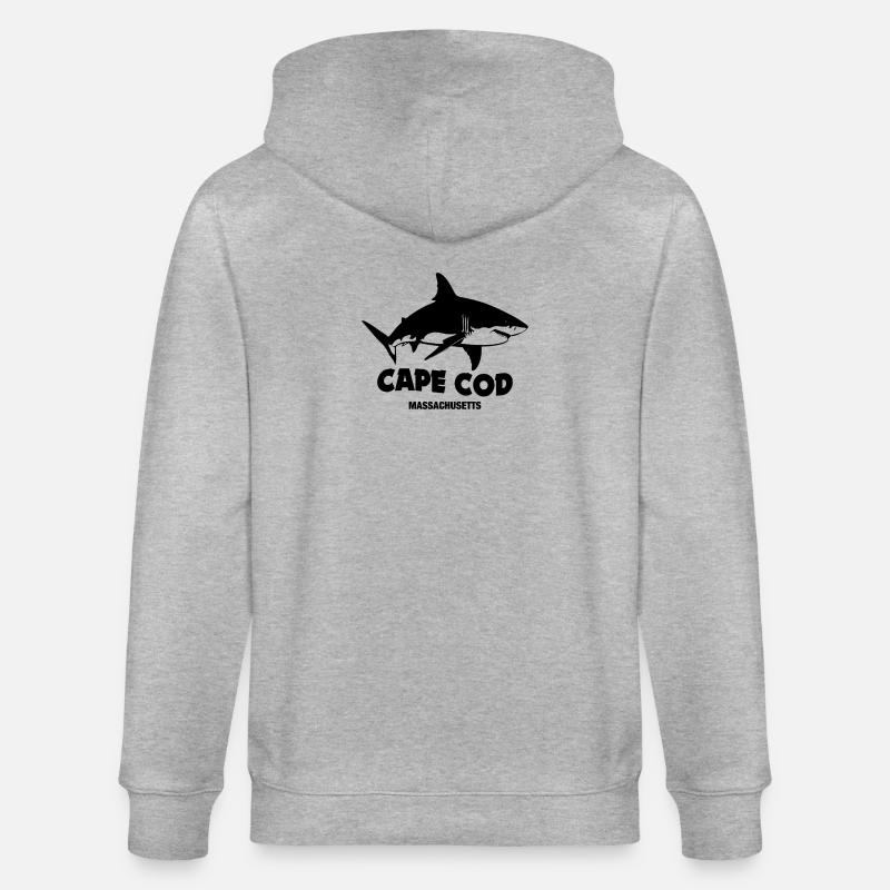 Cape Cod - grands requins blancs - Veste à capuche bio CULTIVATOR Stanley/Stella Unisexe - gris chiné
