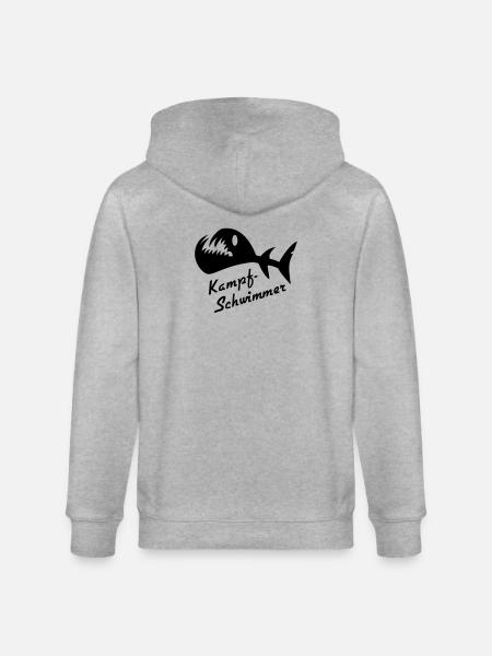 Kampfswimmer Fisch 2 - Stanley/Stella Unisex Bio-Kapuzenjacke CULTIVATOR  - Grau meliert