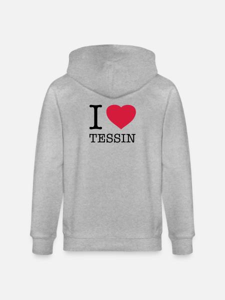 I LOVE TESSIN - Stanley/Stella Unisex Bio-Kapuzenjacke CULTIVATOR  - Grau meliert