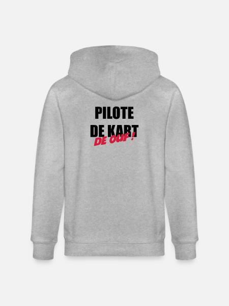 Go-Kart / Karting / Kart / Fahrer - Stanley/Stella Unisex Bio-Kapuzenjacke CULTIVATOR - Grau meliert