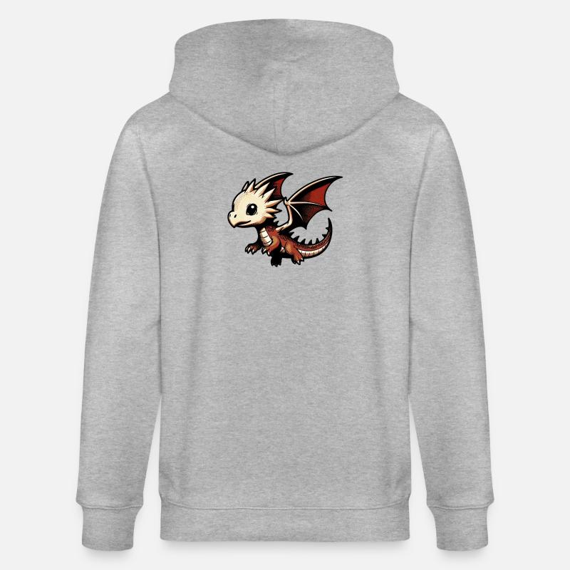 Drache - Stanley/Stella Unisex Bio-Kapuzenjacke CULTIVATOR  - Grau meliert