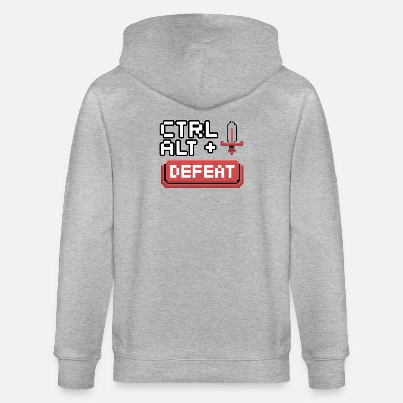 Strg Alt Entfernen Pixel Design - Stanley/Stella Unisex Bio-Kapuzenjacke CULTIVATOR  - Grau meliert
