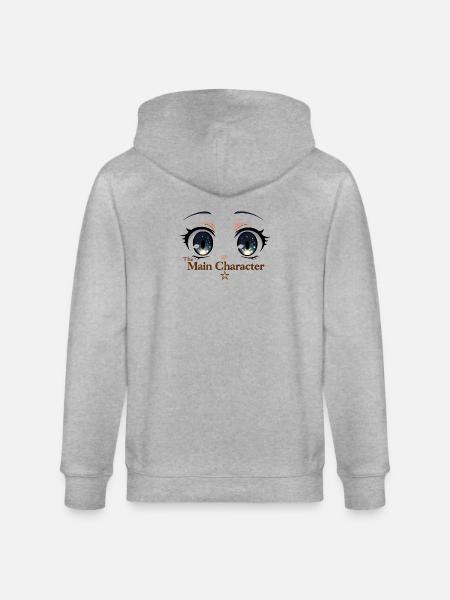 Main Character Eyes Starry Night - Stanley/Stella CULTIVATOR  Unisex Organic Hooded Jacket - heather grey