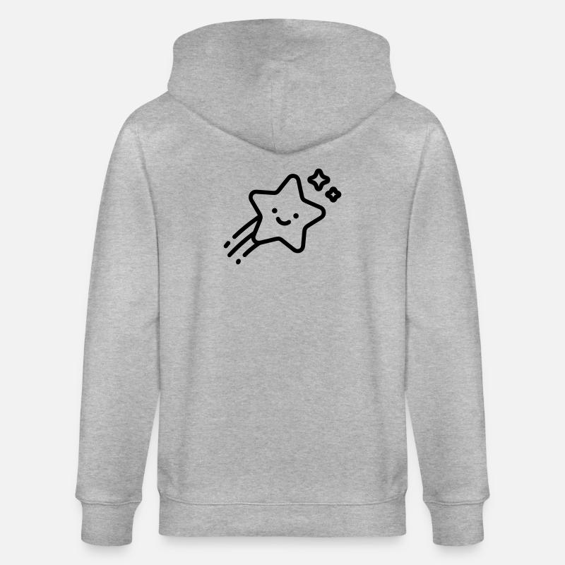 Sternschnuppe - Stanley/Stella Unisex Bio-Kapuzenjacke CULTIVATOR - Grau meliert