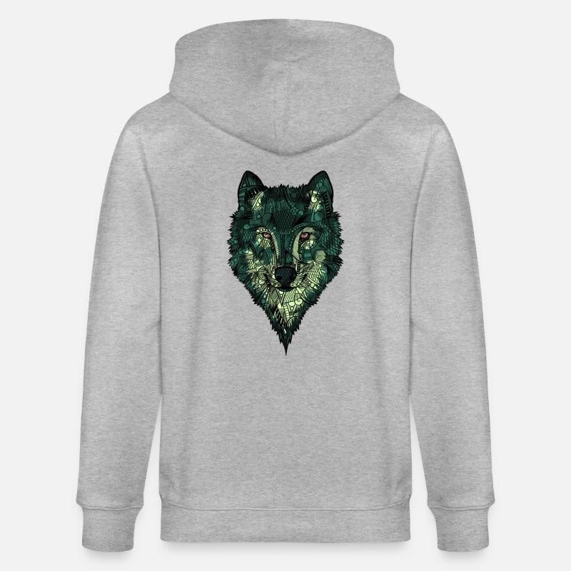 Wolf - Stanley/Stella Unisex Bio-Kapuzenjacke CULTIVATOR  - Grau meliert