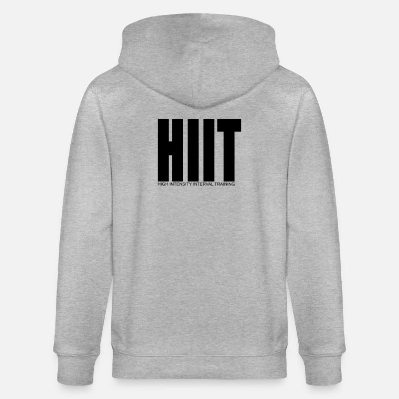 HIIT (High Intensity Interval Training) Shirt - Stanley/Stella Unisex Bio-Kapuzenjacke CULTIVATOR  - Grau meliert