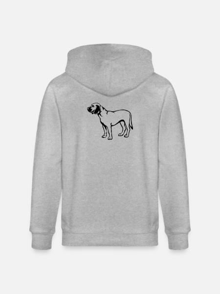 Hanoverian Sweat Dog - Stanley/Stella CULTIVATOR Unisex Organic Hooded Jacket - heather grey