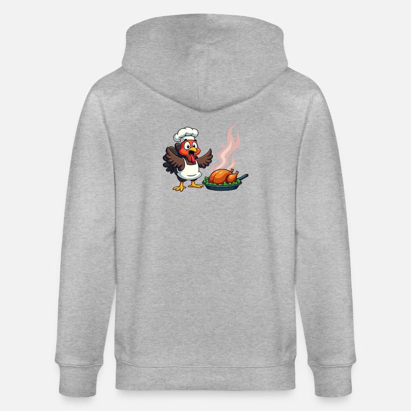 Cuisinier de dinde de Thanksgiving - Veste à capuche bio CULTIVATOR Stanley/Stella Unisexe - gris chiné