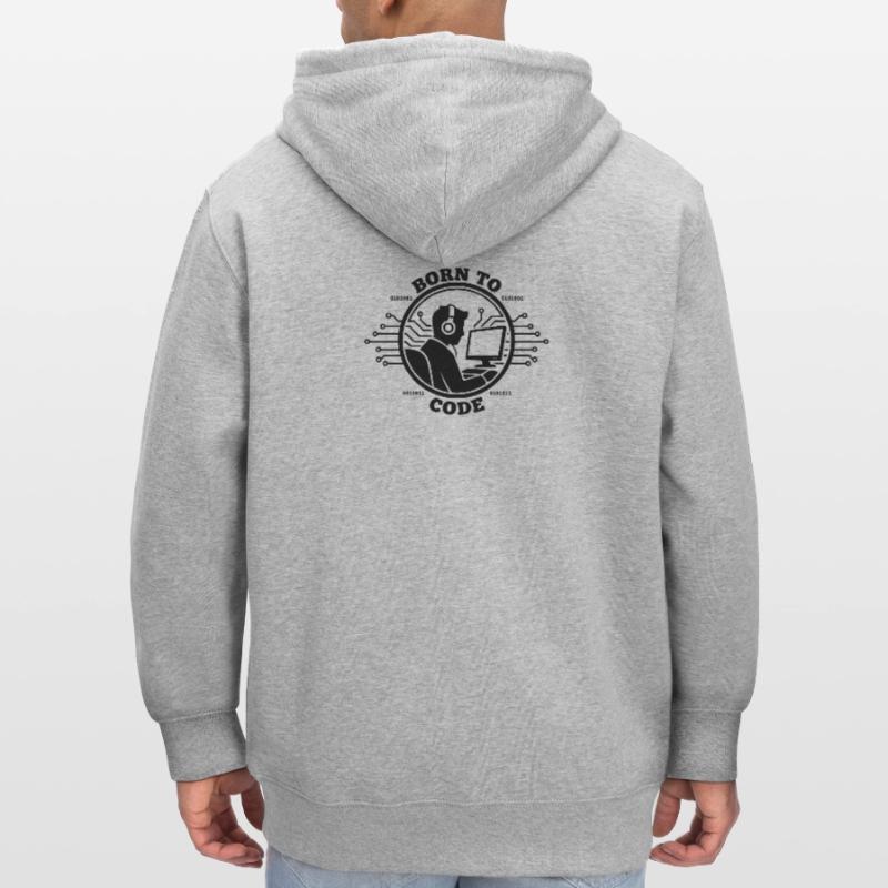 Codeur né pour coder Programmeur Veste à capuche bio CULTIVATOR Stanley/Stella Unisexe