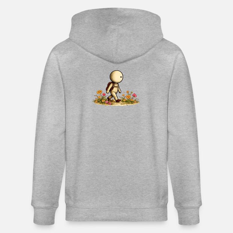 Der kleine Gedanke | Wanderer - Stanley/Stella Unisex Bio-Kapuzenjacke CULTIVATOR  - Grau meliert