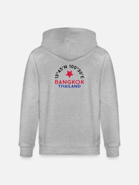 Bangkok - Stanley/Stella CULTIVATOR Unisex Organic Hooded Jacket - heather grey