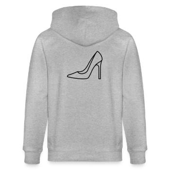 High Heel Icon Chaussure Femmes Femmes Contour Personnalisable - Veste à capuche bio CULTIVATOR Stanley/Stella Unisexe - gris chiné - Dos - Luana (180cm)