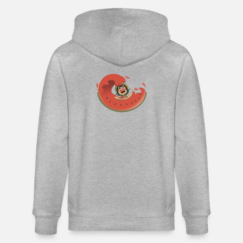 Surf pastèque - Veste à capuche bio CULTIVATOR Stanley/Stella Unisexe - gris chiné