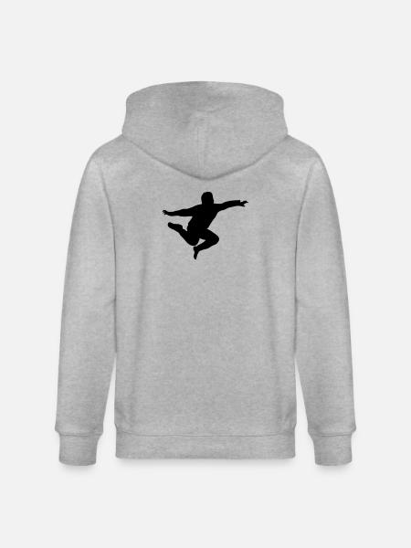 springender junge - Stanley/Stella Unisex Bio-Kapuzenjacke CULTIVATOR - Grau meliert