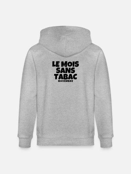 tabac, mois sans tabac, anti tabac - Veste à capuche bio CULTIVATOR Stanley/Stella Unisexe - gris chiné