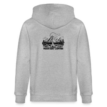 Mountain camping - Stanley/Stella CULTIVATOR  Unisex Organic Hooded Jacket - heather grey - Back - Luana (180cm)
