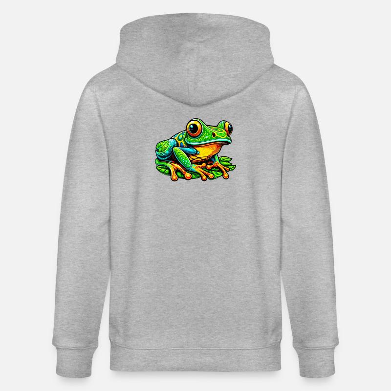 Frosch - Stanley/Stella Unisex Bio-Kapuzenjacke CULTIVATOR  - Grau meliert