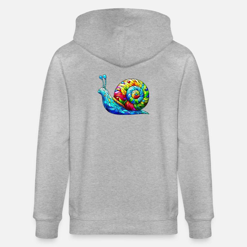 Escargot - Veste à capuche bio CULTIVATOR Stanley/Stella Unisexe - gris chiné