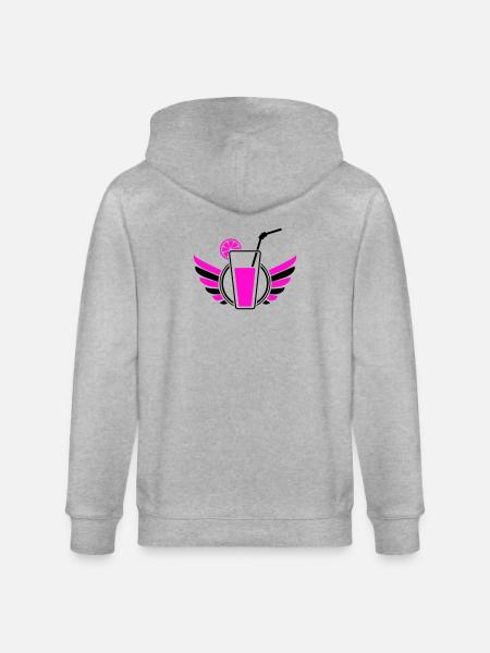 Cocktail Wings - Stanley/Stella CULTIVATOR Unisex Organic Hooded Jacket - heather grey
