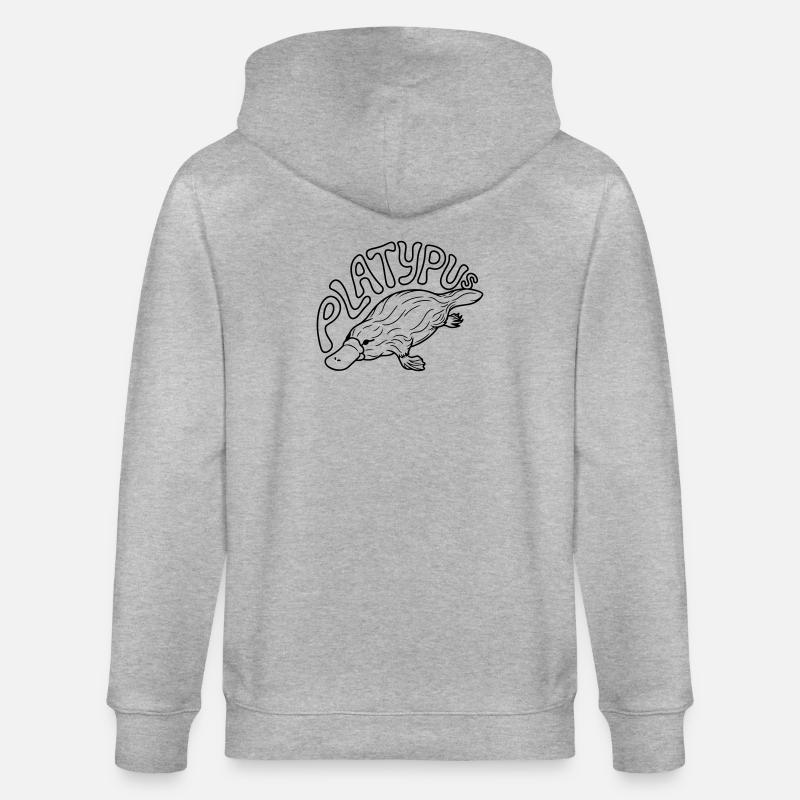 Ornithorynque - Veste à capuche bio CULTIVATOR Stanley/Stella Unisexe - gris chiné