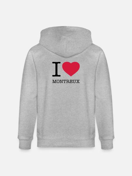J’AIME MONTREUX - Veste à capuche bio CULTIVATOR Stanley/Stella Unisexe - gris chiné