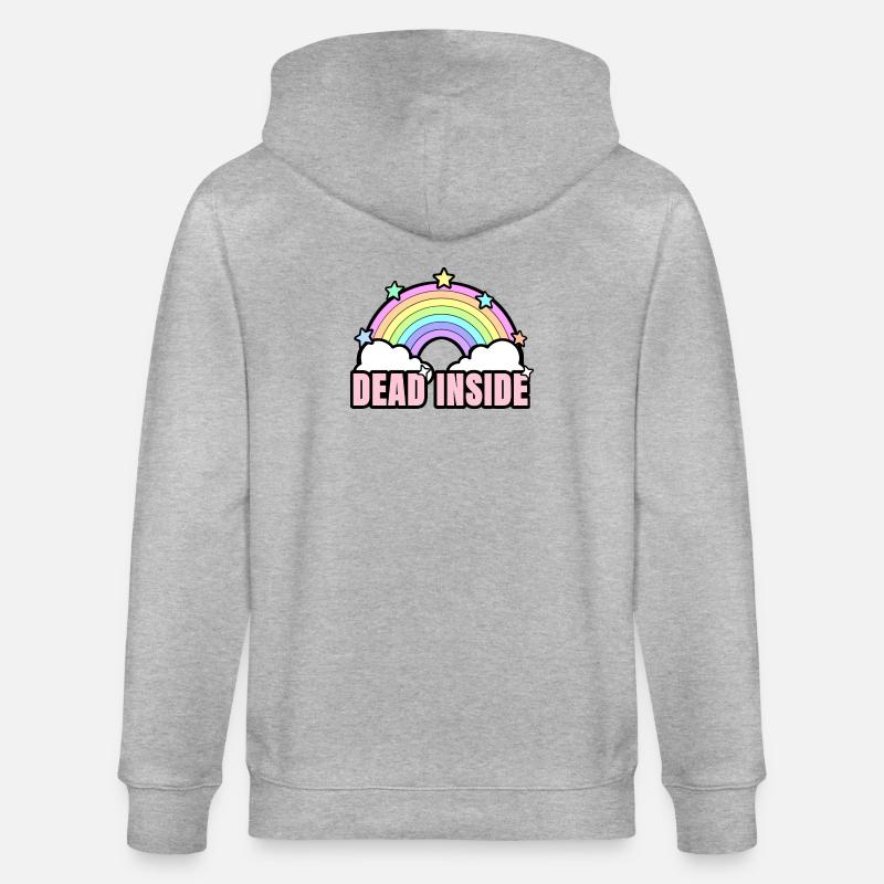 Dead Inside Rainbow - Veste à capuche bio CULTIVATOR Stanley/Stella Unisexe - gris chiné