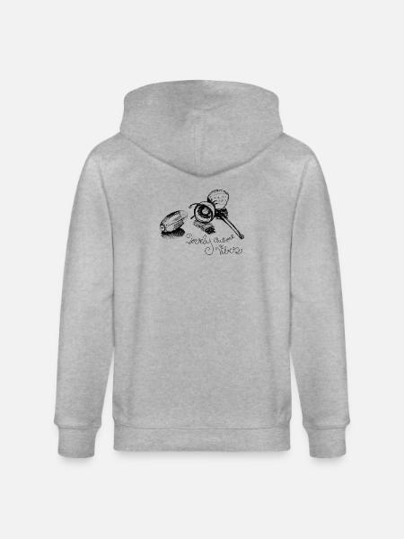 Efterår agern søde ordsprog med dejlige vibes - Stanley/Stella økologisk unisex-hættejakke CULTIVATOR  - grå meleret