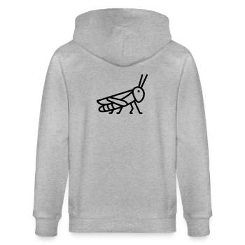 sauterelle - Veste à capuche bio CULTIVATOR Stanley/Stella Unisexe - gris chiné - Dos - Luana (180cm)