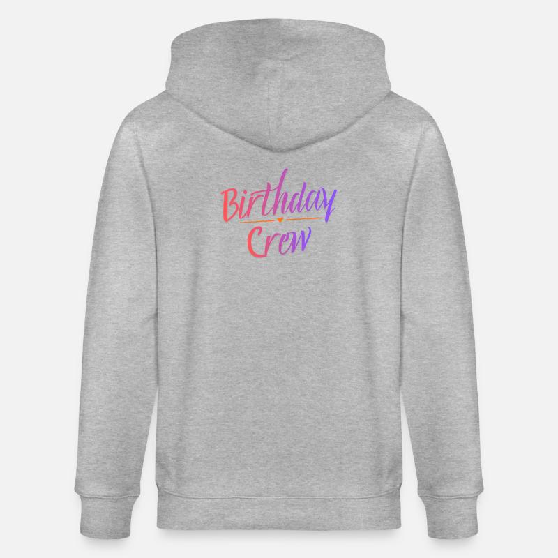 Birthday Crew - Stanley/Stella Unisex Bio-Kapuzenjacke CULTIVATOR  - Grau meliert