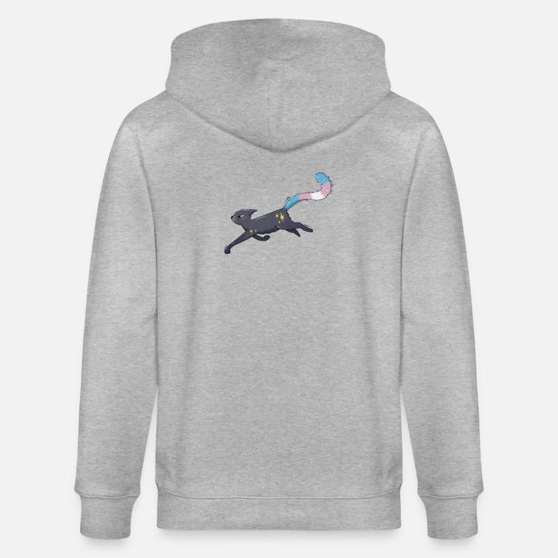 Fierté trans de chat mignon - Veste à capuche bio CULTIVATOR Stanley/Stella Unisexe - gris chiné