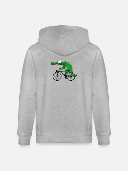 Crocodile avec vélo - Veste à capuche bio CULTIVATOR Stanley/Stella Unisexe - gris chiné