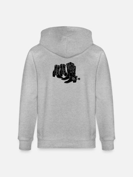 Ladies men western boots - Stanley/Stella CULTIVATOR Unisex Organic Hooded Jacket - heather grey
