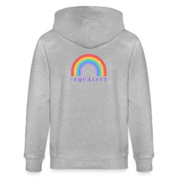 Mois de la fierté Égalité - Veste à capuche bio CULTIVATOR Stanley/Stella Unisexe - gris chiné - Dos - Luana (180cm)
