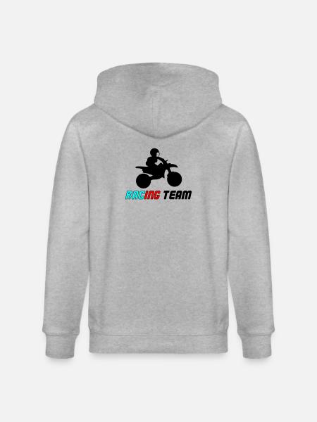 Racing Neon Typo Sprint - Stanley/Stella CULTIVATOR  Unisex Organic Hooded Jacket - heather grey