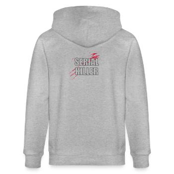 Serial Killer - Veste à capuche bio CULTIVATOR Stanley/Stella Unisexe - gris chiné - Dos - Luana (180cm)