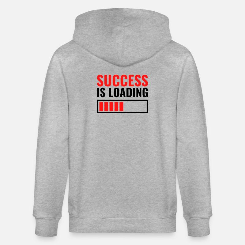 Success is loading personalisiertes Geschenk - Stanley/Stella Unisex Bio-Kapuzenjacke CULTIVATOR  - Grau meliert