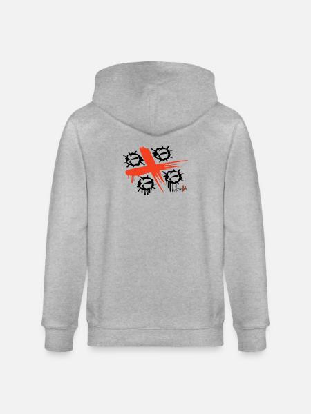 4 Mori Spray - Stanley/Stella Unisex Bio-Kapuzenjacke CULTIVATOR  - Grau meliert