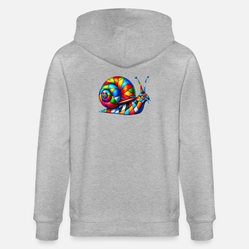 Escargot - Veste à capuche bio CULTIVATOR Stanley/Stella Unisexe - gris chiné