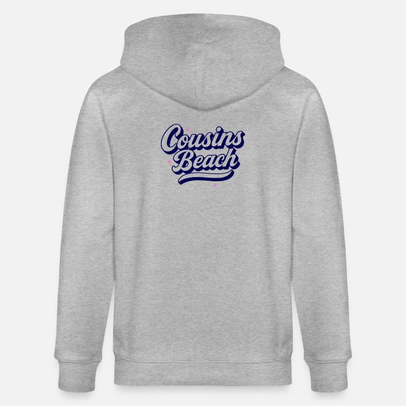 Cousins Beach - Conception de script rétro - Veste à capuche bio CULTIVATOR Stanley/Stella Unisexe - gris chiné