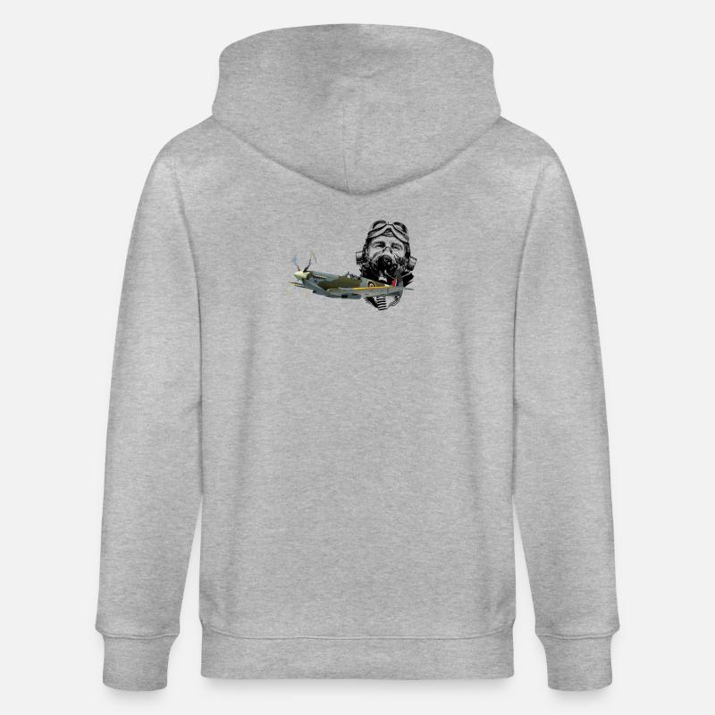 Pilot Spitfire - Stanley/Stella Unisex Bio-Kapuzenjacke CULTIVATOR  - Grau meliert