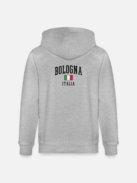 Bologne - Italie Drapeau - Veste à capuche bio CULTIVATOR Stanley/Stella Unisexe - gris chiné