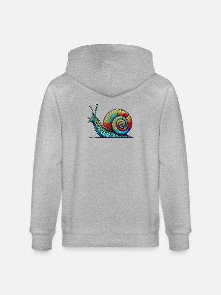 Schnecke - Stanley/Stella Unisex Bio-Kapuzenjacke CULTIVATOR  - Grau meliert