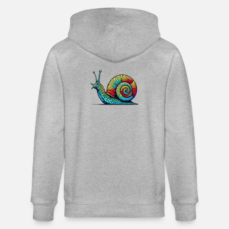 Escargot - Veste à capuche bio CULTIVATOR Stanley/Stella Unisexe - gris chiné