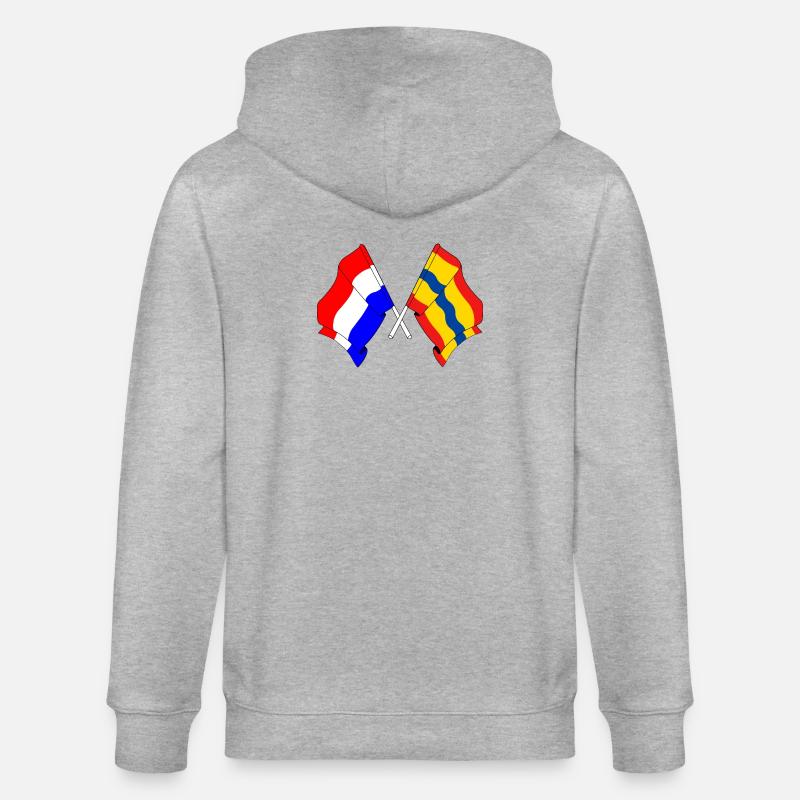 Drapeau des Pays-Bas, Overijssel croisé - Veste à capuche bio CULTIVATOR Stanley/Stella Unisexe - gris chiné