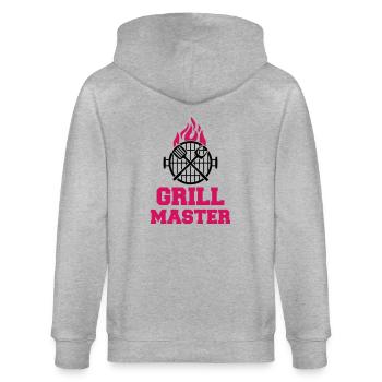 grill master - Stanley/Stella Unisex Bio-Kapuzenjacke CULTIVATOR  - Grau meliert - Hinten - Luana (180cm)